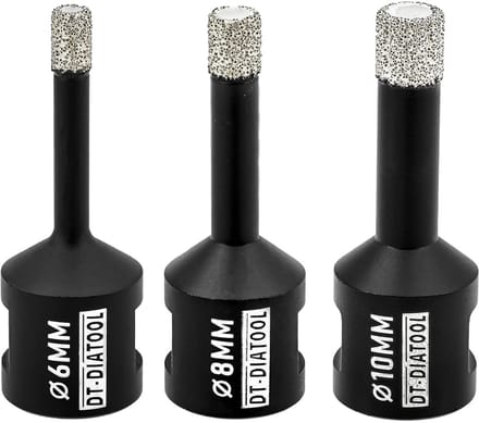 Diamant Boorbits Set met 3 Stuks voor Tegels, Porselein, Steen en Graniet