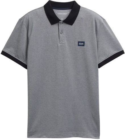 Tom Tailor - Piqué polo met stretch - Maat S - navy two tone pique