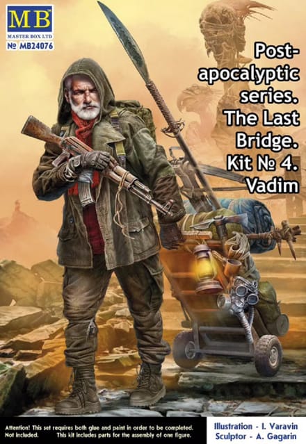 Master Box Modelbouwpakket Militaire voertuigen - 24076 Pоst-apocalyptic series The Last Bridge. Kit No. 4. Vadim Plastic - 1:24 - Modelbouw