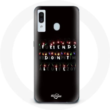 Coque - Samsung - Galaxy A20e - Souple - Noir - Stranger Things - Joyeux Noël