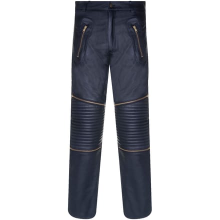 Heren leren jeans met ritssluiting Ancona