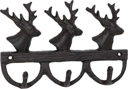 Clayre&Eef | Kapstok Hert | 18*3*11 cm | ijzer