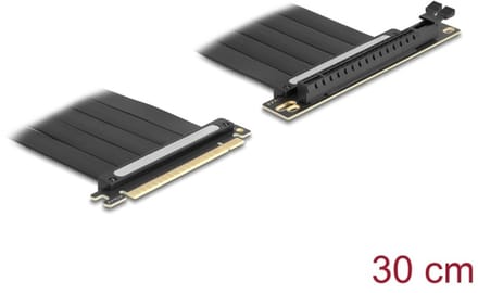Delock Riser Card PCI Express 4.0 x16 male to x16 slot 90° angled with cable 30 cm