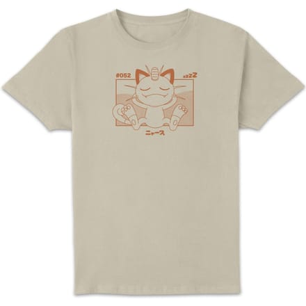 Pokémon Meowth Unisex T-Shirt - Wit Vintage Wash - M