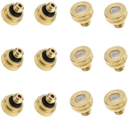 12PCS 0.3mm Messing Misting Nozzle Spray Atomization Head Laag Druk Atomizing Spray Head Nozzle
