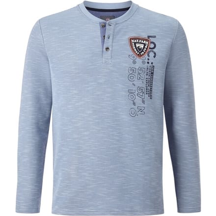 Jan Vanderstorm herren Sweatshirt - 68/70 - lichtblauw - Plus Size