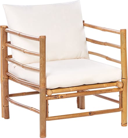 CERRETO - Tuinstoel - Gebroken wit - Bamboe