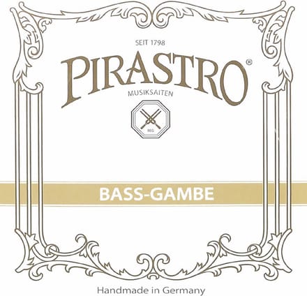 Pirastro P257620 bass (tenor)-gamba string D-6 (29), gut core, silver-plated
