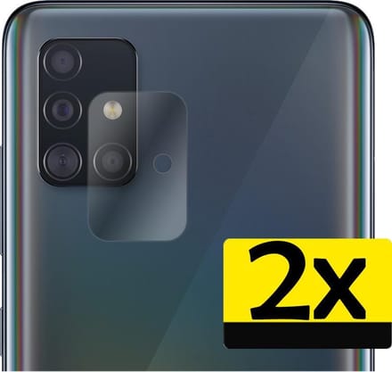 Camera Lens Protector - Geschikt voor Samsung Galaxy A51 - 2 Stuks - Camera Screenprotector - Beschermglas - Gehard Glas - Tempered Glass - Screen Protector