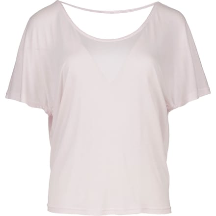 Lichtroze top met drape rug