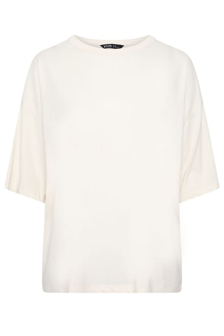 Yours Ivoorwitte Boxy Tshirt Size 42