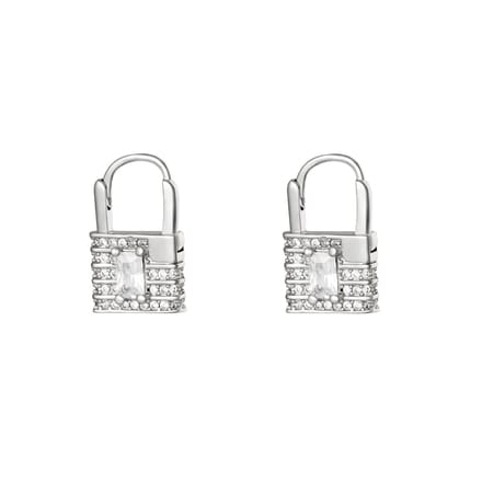 Yehwang | Oorbellen slot Double Hoops | Zilver