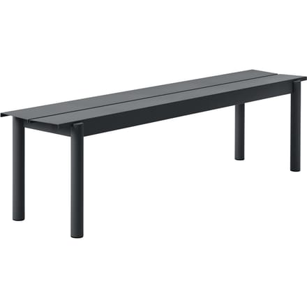 Muuto - Linear Steel Bank - zwart - 170 cm