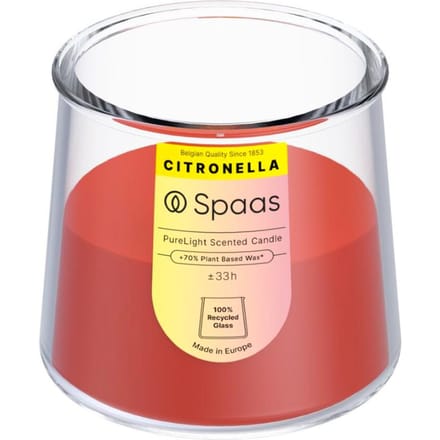 SPAAS PureLight Geurkaars Brandduur ± 33 u Levendig Rood -