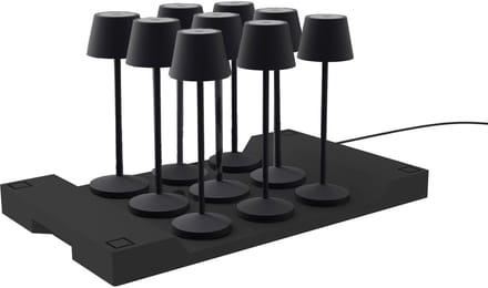 Set van 9 tafellampen met voet. H25CM EMILY
