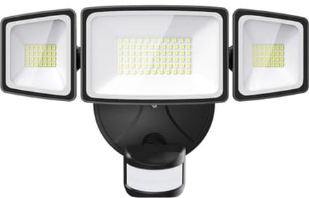 LED Schijnwerper met Bewegingsmelder voor Buiten - 55W, 5000 Lumen, Flexibele Hoeken, IP65 Waterdicht