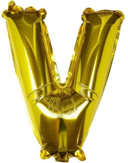 Ginger Ray Pick & Mix - Folieballon letter V - goud