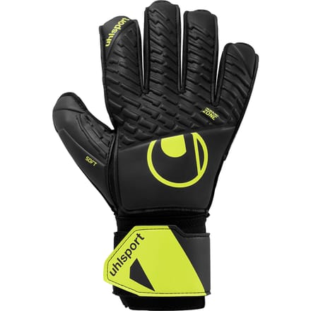 Uhlsport FM Soft Flex Frame JR Black Fluo Yellow - Keepershandschoenen - Maat 4