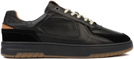 Bufflox paris sneakers heren zwart leer