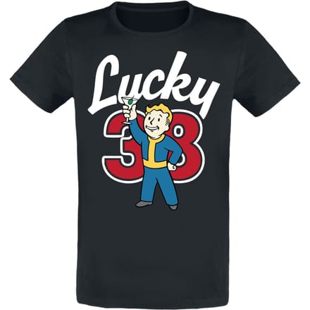 Fallout - Gaming T-shirt - Lucky 38 Cocktail - S tot L - zwart