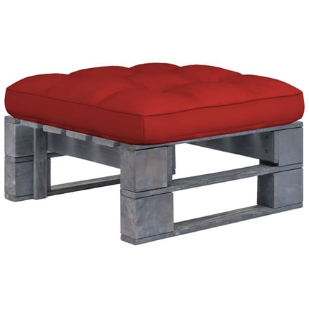 vidaXL - Tuinhocker - pallet - geïmpregneerd - grenenhout - grijs