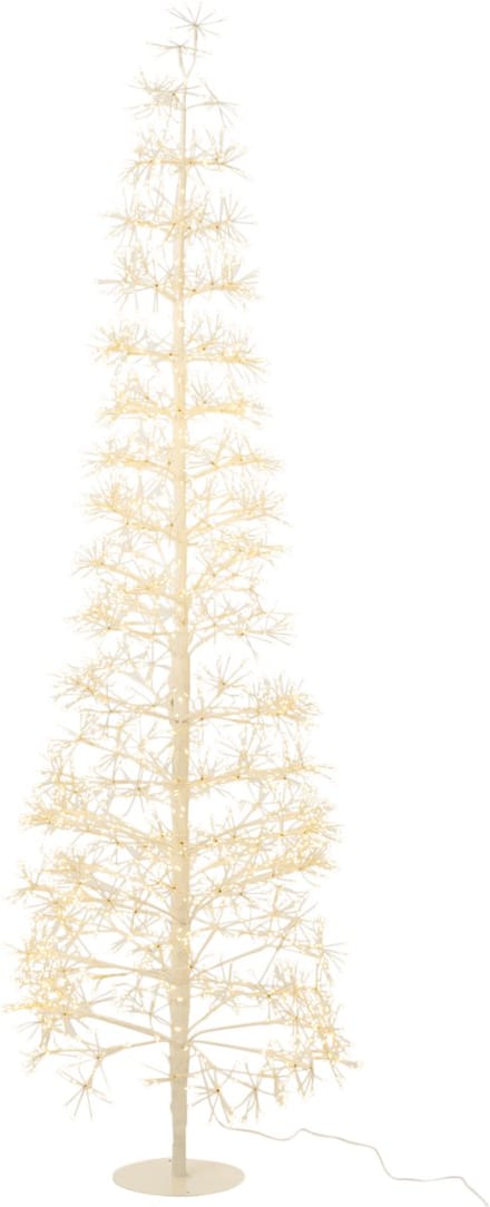 J-Line decoratie Boom - warm witte - ijzer - wit - large - LED