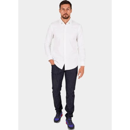 BOSS Hank-s slim fit overhemd - structuur - wit - Strijkvriendelijk - Boordmaat: 41