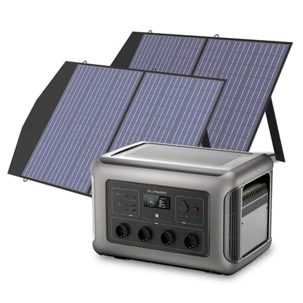 ALLPOWERS Solar Generator Kit 3500W (R3500 + SP027 100W Solar Panel) - R3500 + 2pcs SP027 Solar Panel 100W