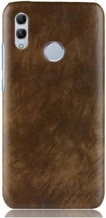 Shop4 - Geschikt voor Huawei P Smart 2019 Hoesje - Harde Back Case Lychee Bruin
