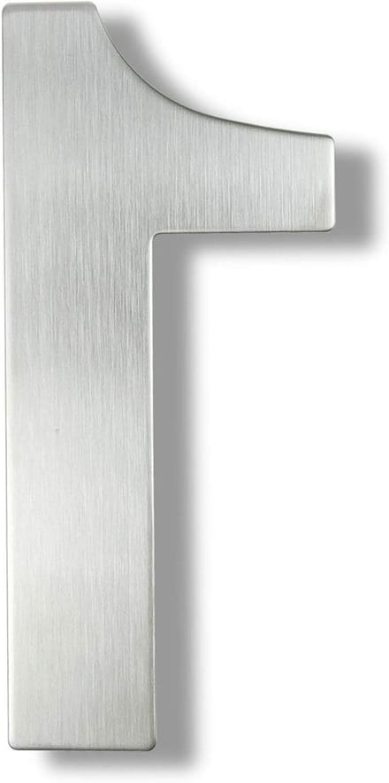 Huisnummer RVS - Deurnummer Adresnummer - Huis Entree - Modern Design - 15 cm - Zilver