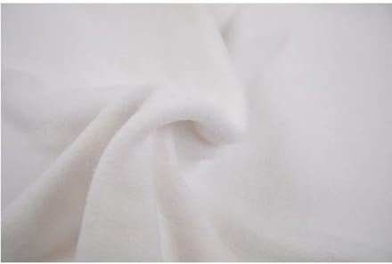 10 meter fleece stof - Wit - 100% polyester