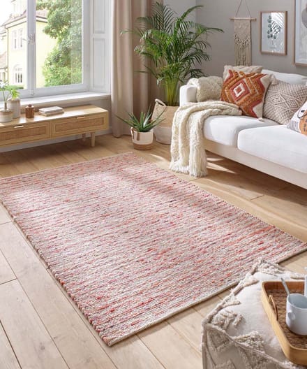 Wollen vloerkleed - Thora rood/roze 250x340