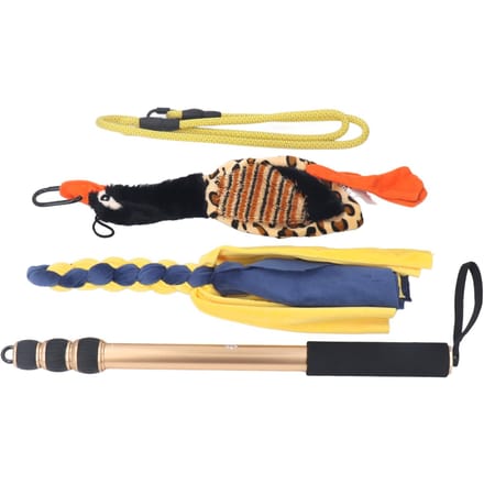 52 Inch Telescopische Hondenplagerstok Flirtstok voor Hond Interactief Flirtstok Speelgoed Hond Uitschuifbare Plagerstok voor black