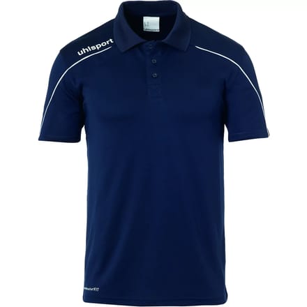 Uhlsport Stream 22 Polo Kinderen - Marine / Wit | Maat: 152