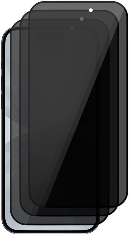 Privacy Screenprotector geschikt voor iPhone 17 - 3x Volledig Dekkend Glas Screen Protector