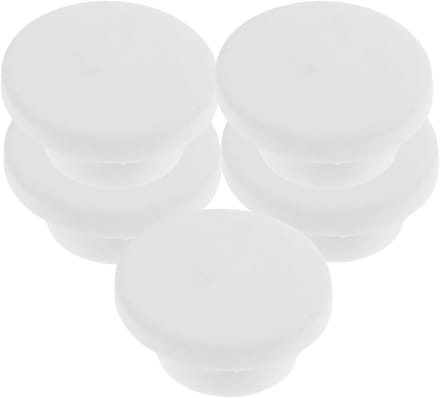 Siliconen Badstop - Afvoerdeksel Overloopplug - Lekkage Voorkomen - Hoge Elasticiteit - 5 stuks - Wit