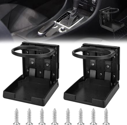 Opvouwbare Bekerhouder 7,5 cm - Instelbare Drinkhouder voor Auto, Boot en Muur - 2 Stuks
