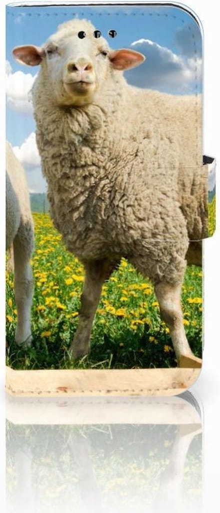 Samsung Galaxy A3 2017 Telefoonhoesje met Pasjes Schaap en Lammetje