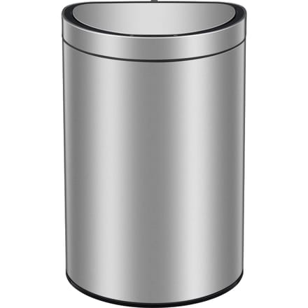 EKO - Mirage Semi-round Sensor Bin 47 liter - Stainless steel - mat RVS - Prullenbak