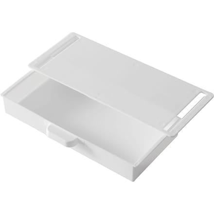 Tiroir de rangement auto-adhésif coulissant sous le bureau pour armoire, bureau ou table white