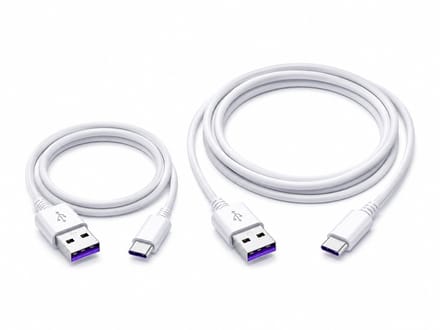 Vastiq Power® USB-A naar USB-C Kabelset 1m + 2m – 2 Stuks – 60W Snellaadkabels – Laad- en Datakabels – Wit