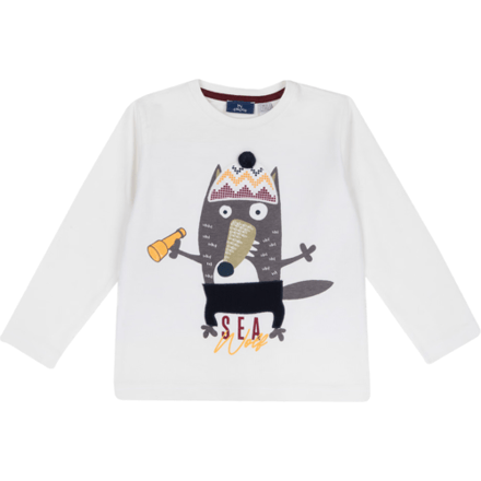 CHICCO T-shirt met lange mouwen - 128 - wit