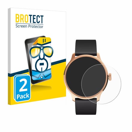 BROTECT - Screenprotector voor Withings ScanWatch Light - Folie Beschermfolie transparant 2 Stuks
