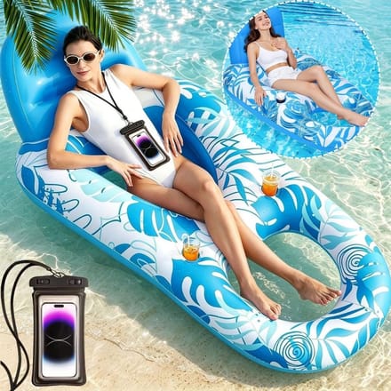 Tanning Pool Bed - Luchtbed Zwembad Opblaasbaar - Blauw