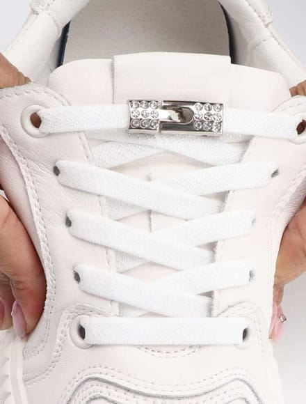 Schoenen Accessoires | Glitter | Hele veter | Wit | 1 Meter | Gympen | Sneakers