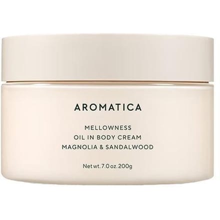 AROMATICA Huile Douceur Crème Corporelle Magnolia & Bois de Santal 200g white