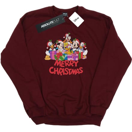 Disney Heren Mickey Mouse en vrienden Kerstmis Sweatshirt (Bourgondië)