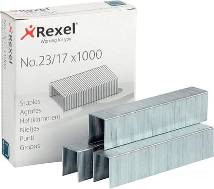 Stalen nietjes 23/17 voor nietmachines - 1000 stuks