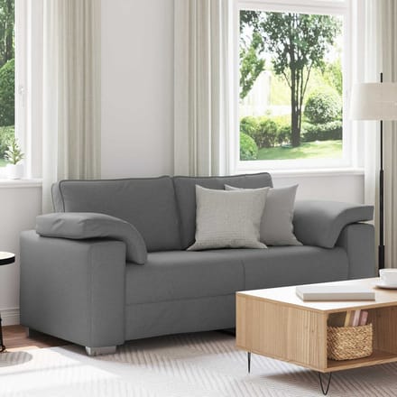vidaXL - Loveseat - Donkergrijs - 180 - cm - Stof