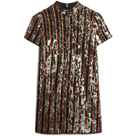 Superdry - Mini T-shirtjurk met pailletten - Dames - Jurken